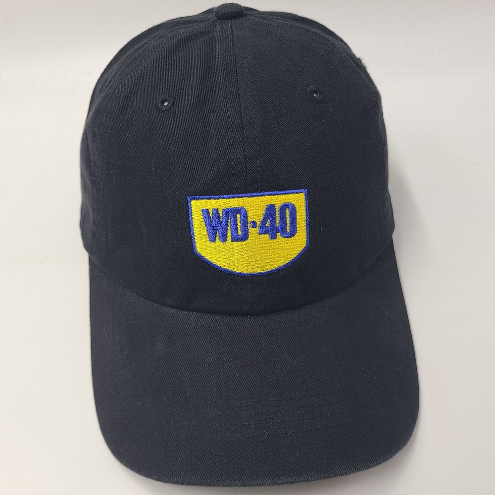 WD-40 Hat Strapback Black Yellow Blue Job Done Right Workwear Casual Dad Cap Men